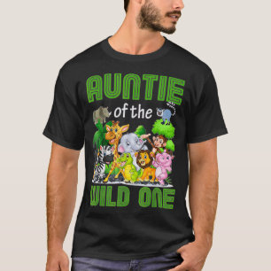 Auntie van het wilde eenjarig Oerwoud Safari 2de T-shirt