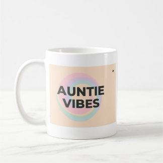 Auntie Vibes Mug – Pastel Abstract Aesthetic Koffiemok