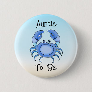 Auntie Vis onder Zee koelen Ronde Button 5,7 Cm