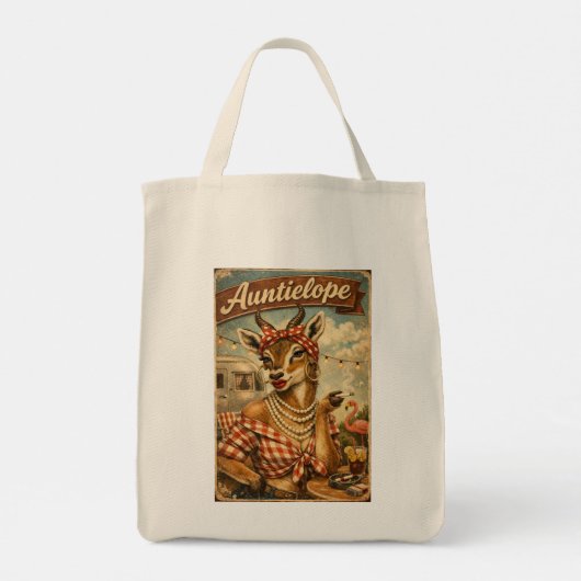 Auntielope Tote Bag (Achterkant)