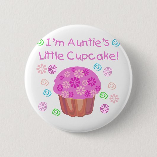 Auntie's Cupcake Ronde Button 5,7 Cm (Voorkant)