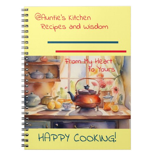 @Auntie's Kitchen Recipes Spiraal Notebook Notitieboek (Voorkant)