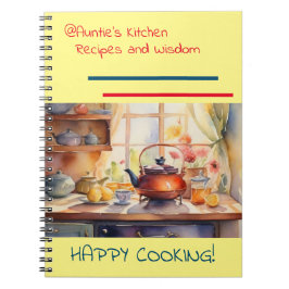@Auntie's Kitchen Recipes Spiraal Notebook Notitieboek