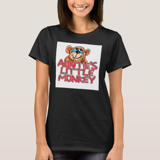 Auntie's kleine aap t-shirt (Voorkant)