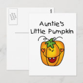 Auntie's Little Pumpkin Tshirts and Gifts Briefkaart (Voorkant / Achterkant)