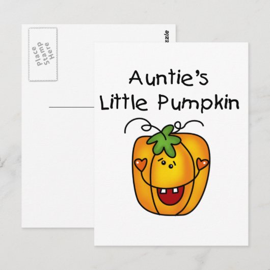 Auntie's Little Pumpkin Tshirts and Gifts Briefkaart (Voorkant / Achterkant)