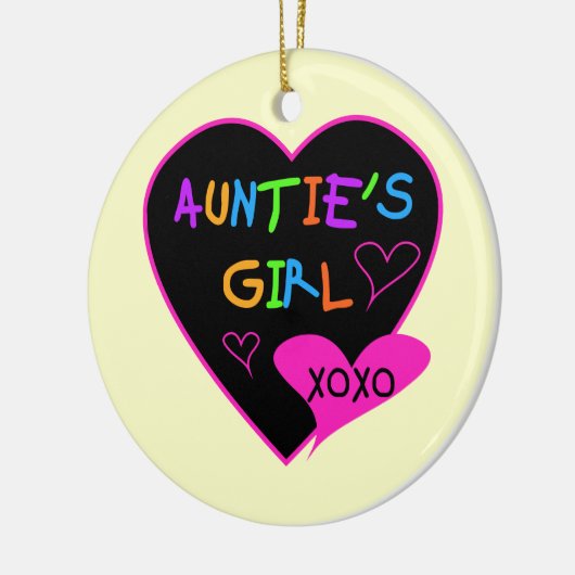 Aunties Meisje shirten, mokken, petten en nog veel Keramisch Ornament (Links)