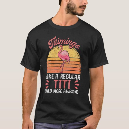 Aunties Titi voor vrouwen, Funny Titimingo Flaming T-shirt (Voorkant)