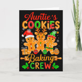 Auntie's Xmas Cookie Baking Crew Funny Baker Ginge Kaart (Voorkant)