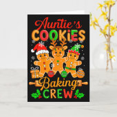 Auntie's Xmas Cookie Baking Crew Funny Baker Ginge Kaart (Gele Bloem)