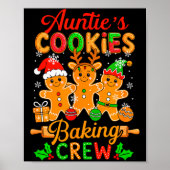 Auntie's Xmas Cookie Baking Crew Funny Baker Ginge Poster (Voorkant)