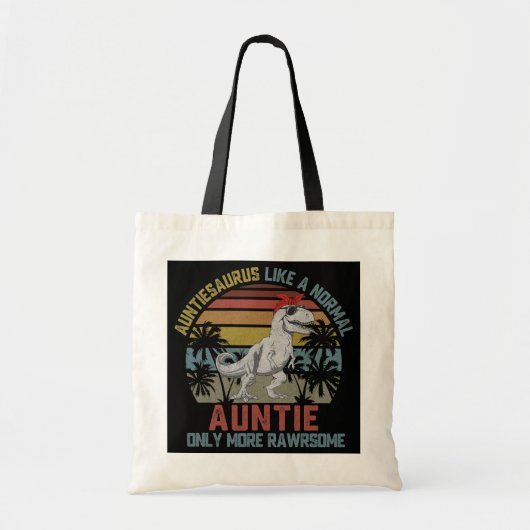 Auntiesaurus als een gewone tante... maar nog meer tote bag (Voorkant)