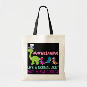 Auntiesaurus als een normale tante, maar veel koel tote bag