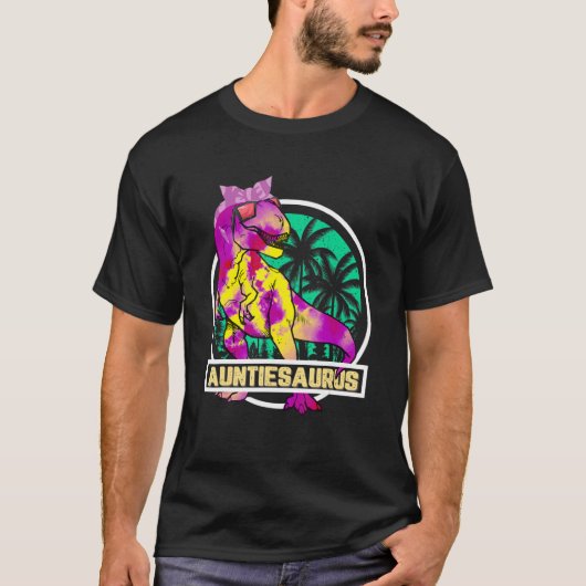 Auntiesaurus Rex Auntie Saurus Dinosaur T-shirt (Voorkant)