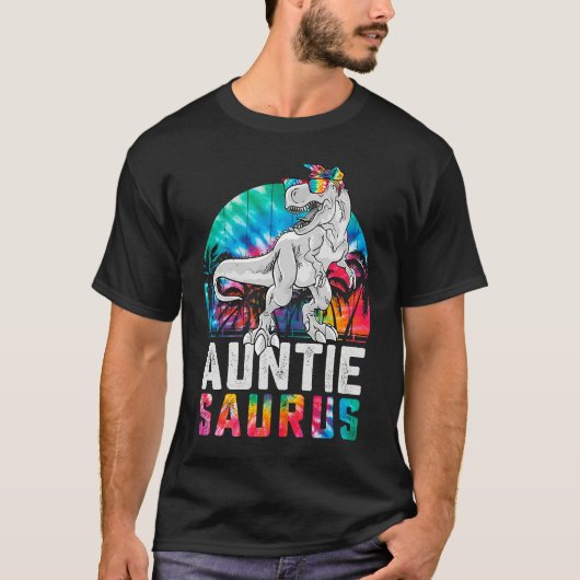 Auntiesaurus Rex Dinosaur Aunt Saurus Family Match T-shirt (Voorkant)