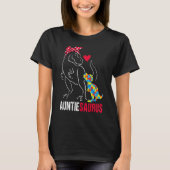Auntiesaurus Rex Dinosaur Auntie Saurus Autism Awa T-shirt (Voorkant)