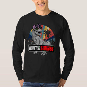Auntiesaurus Rex Dinosaur Auntie Saurus Family Mat T-shirt
