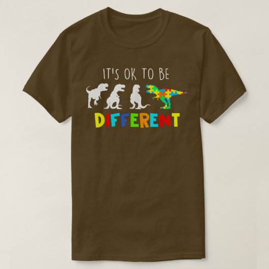 Auntiesaurus T Re Dinosaur  It's Ok To Be Differen T-shirt (Design voorkant)