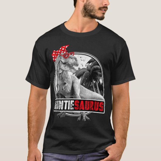Auntiesaurus T-Rex Auntie Dinosaur T-shirt (Voorkant)