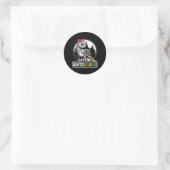 Auntiesaurus T rex Dinosaur Auntie Saurus Autisme Ronde Sticker (Tas)