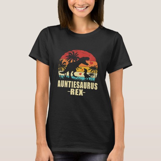 Auntiesaurus T - Rex Dinosaur Auntie Saurus Family T-shirt (Voorkant)