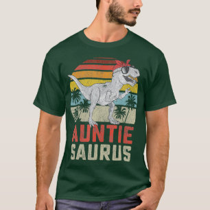 Auntiesaurus T Rex Dinosaur Auntie Saurus Family T-shirt