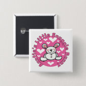 AUNTIESNUGGLEBUNNY.png Vierkante Button 5,1 Cm (Voorkant /achterkant)