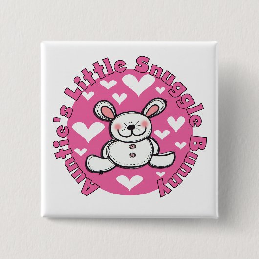 AUNTIESNUGGLEBUNNY.png Vierkante Button 5,1 Cm (Voorkant)