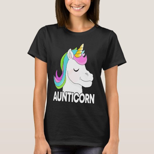 Aunts, funny unicorn, aunt family, aunt t-shirt (Voorkant)