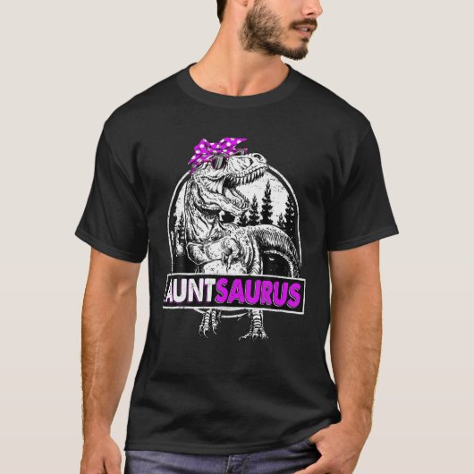 Auntsaurus T Rex Dinosaur Funny Moederdag T-shirt (Voorkant)