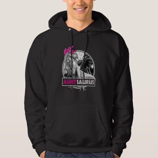 Auntsaurus t rex dinosaur tante Saurus Hoodie (Voorkant)