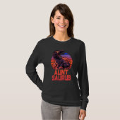 Auntsaurus T rex tante Saurus Retro 80 jaar Dino T-shirt (Voorkant volledig)