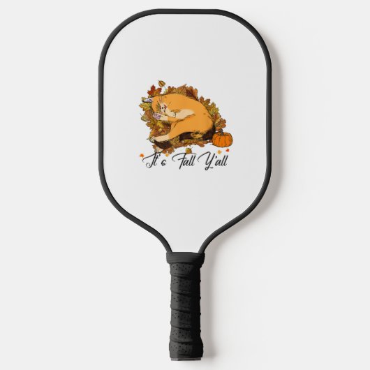Auntumn Cat Het is Herfst Y'all Pumpkins Autumn Ha Pickleball Paddle (Voorkant)