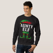 Aunty Elf Costume Christmas Holiday Matching Famil Trui (Voorkant volledig)