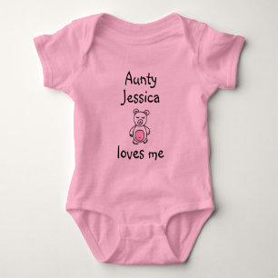 Aunty houdt van me Baby Suite met de Naam van de D Romper