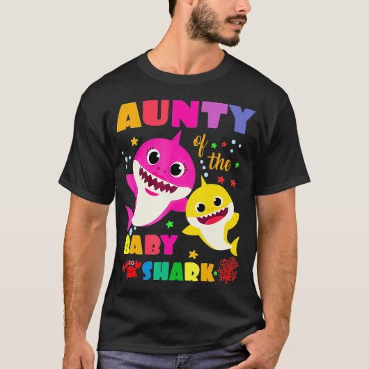 Aunty of the Baby Shark Birthday Aunty Shark T-shirt (Voorkant)