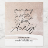 Aunty to be Pregnancy Announge New Baby Soon W Wijn Etiket (Enkel label)
