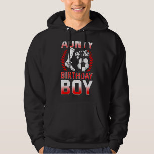 Aunty van de Birthday Boy Soccer Player bday Celeb Hoodie
