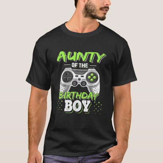 Aunty's die op de dag van de geboorte videospellet t-shirt (Voorkant)