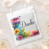 Auqarell Blumen bunt Bedankzakje (Geknipt)