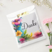 Auqarell Blumen bunt Bedankzakje (Gezegeld)