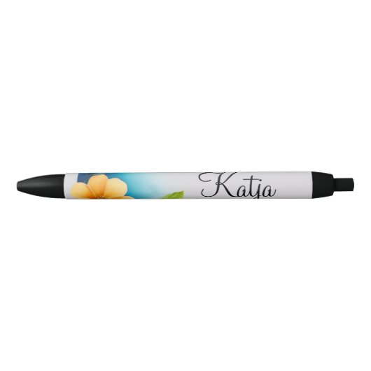 Auqarell Blumen bunt Zwarte Inkt Pen (Voorkant)