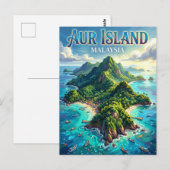 Aur-eiland Maleisië Briefkaart (Voorkant / Achterkant)