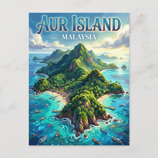 Aur-eiland Maleisië Briefkaart (Voorkant)