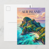 Aur-eiland Maleisië Briefkaart (Voorkant / Achterkant)