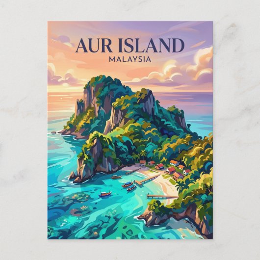 Aur-eiland Maleisië Briefkaart (Voorkant)