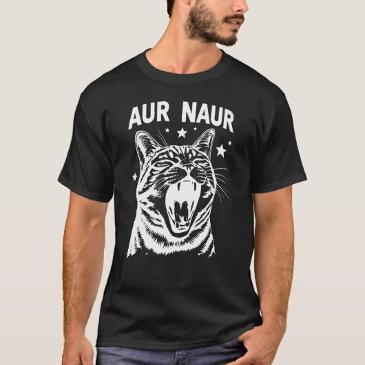  Aur Naur Cat | Funny Oh No Aussie Accent meme T-shirt (Voorkant)
