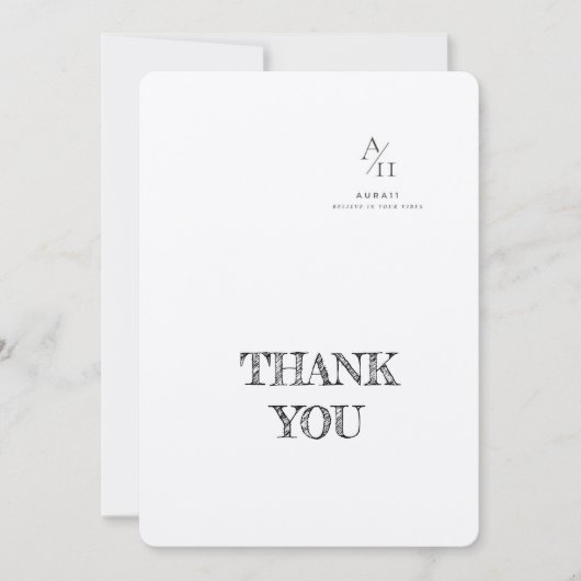 Aura11 gelooft in je vibes bedankkaart (Voorkant)