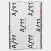 Aura11 Luxe Logo geweven deken (Voorkant Verticaal)