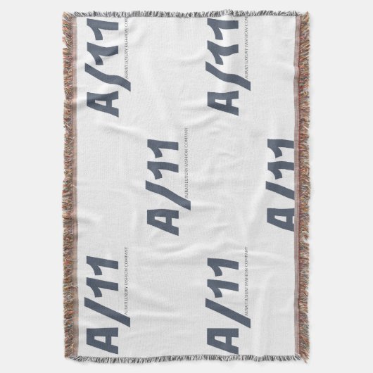 Aura11 Luxe Logo geweven deken (Voorkant Verticaal)